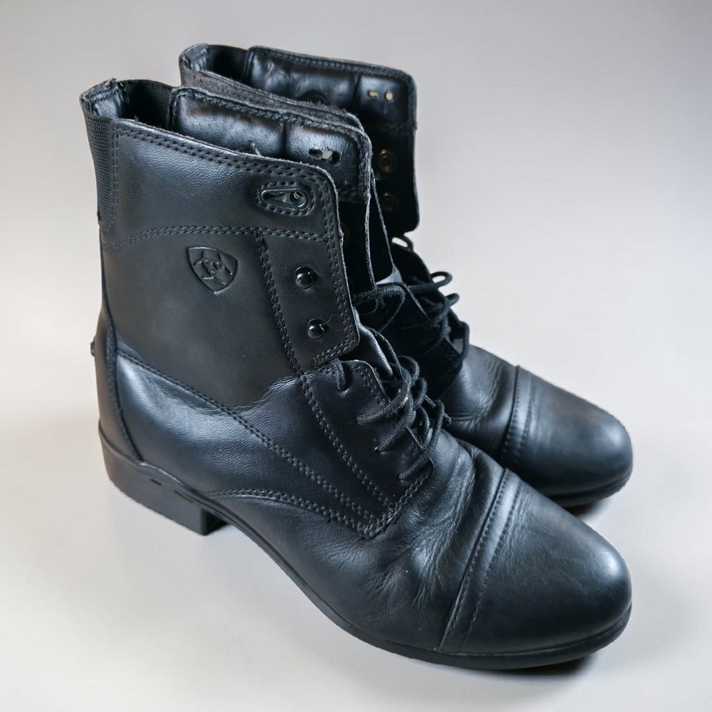 Ariat Women's Heritage Lace Scout Paddock Boot 8 B Black Ankle High